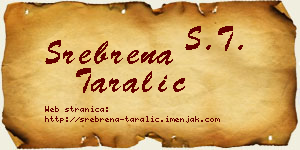 Srebrena Taralić vizit kartica
